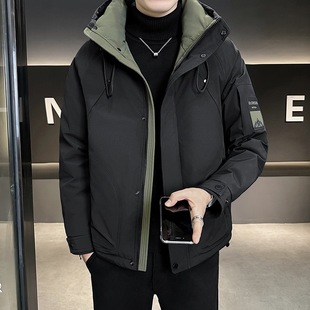 Outdoor Men's down Jacket Winter Thickened 2024 Trendy Brand Cold-Proof Clothing Large Size Workwear Coat Winter Thickened and Warm