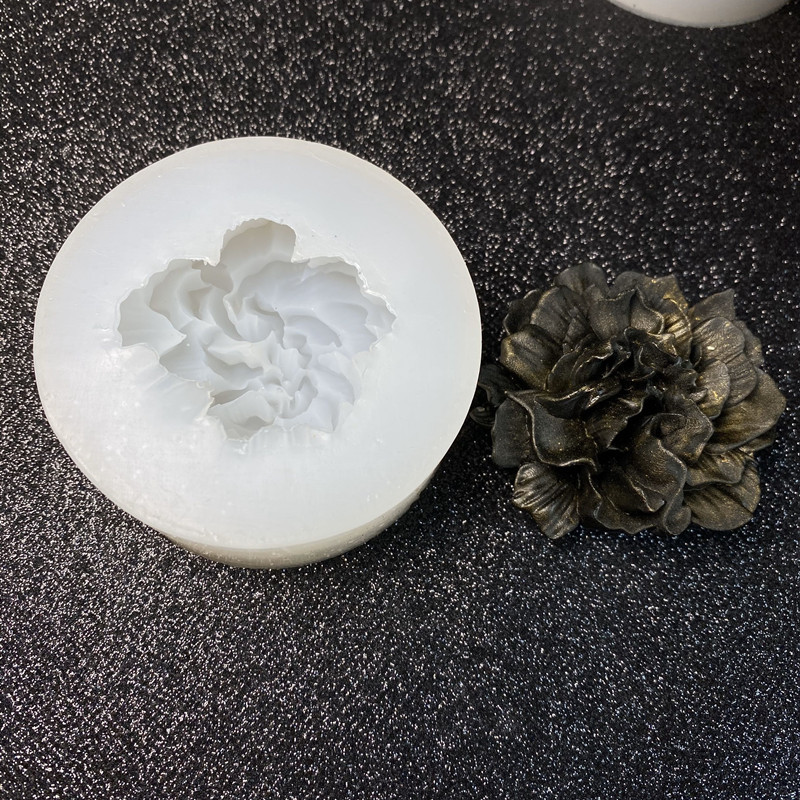 Molde de pegamento de clavel de flores tridimensional, margarita pequeña esmerilada, flor de crisantemo de cristal, molde de silicona, decoración de chocolate