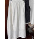 Highly Recommended! White Linen Silhouette Skirt Women's New Summer Loose Casual Straight Long Skirt