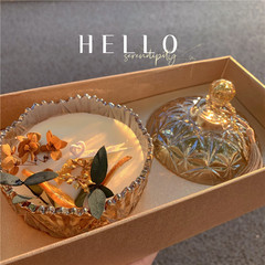 Dried flower aromatherapy candle, eternal flower gift box set, creative handmade gift, soy wax wholesale, gift bag