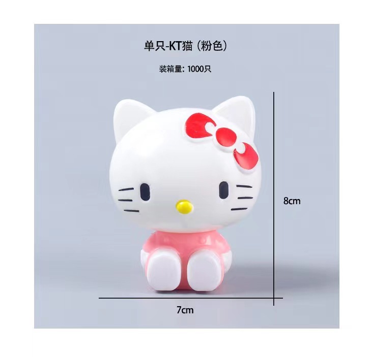 Gran cabeza de plástico Jade Gui perro Pacha perro Melodi Kulomi osos de fresa KT decoración de pastel de gato