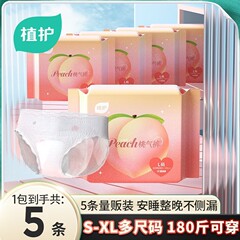 植物由来の安心パンツ 女性用生理用ナプキン パンツ型夜用生理用ナプキン 5枚入り XLサイズ 1パック
