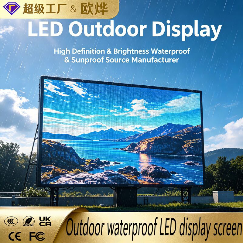 Outdoor Led Screen Column-Mounted Led Billboard P3P4P5 Outdoor High-Definition Full-Color Electronic Screen