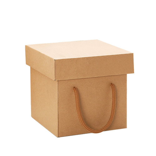 Kraft paper square gift box Dragon Boat Festival portable rice dumpling gift box gift gift packaging box blind box empty box companion gift box