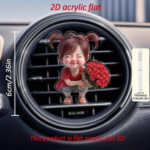 Foreign Trade Cross-Border Finished Product Ventilation Clip Car Decoration Aromatherapy Cute Acrylic Waterproof Decorative Fragrance