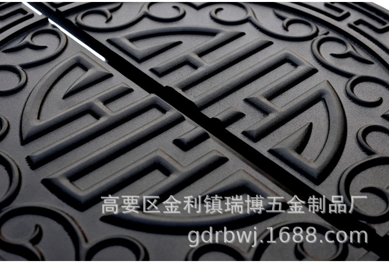 古铜色雕刻门把手中式玻璃门木门把手实心铝板定制对装