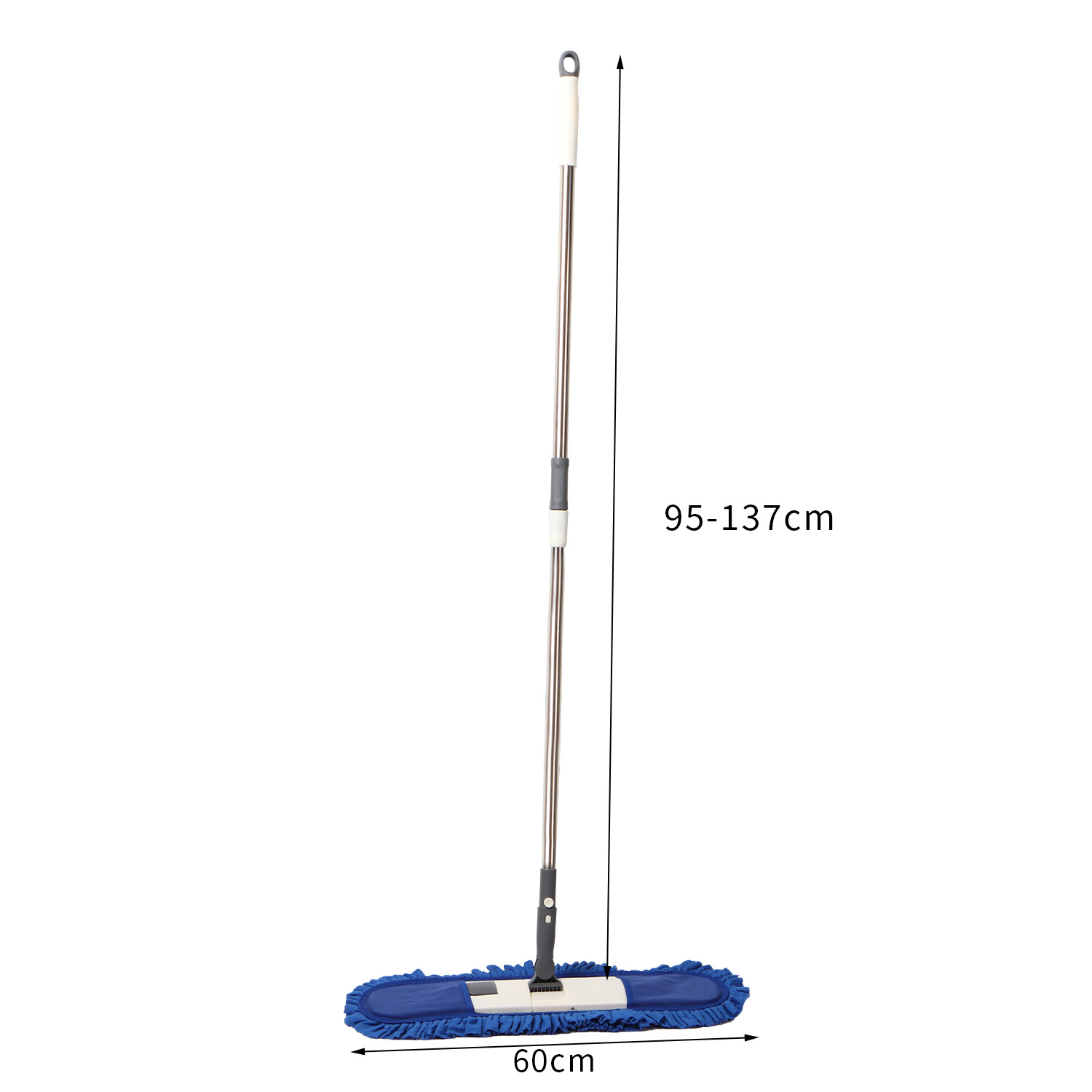 Mopa Plana Plegable Telescópica de Microfibra y Acero Inoxidable para Limpieza del Hogar image 8
