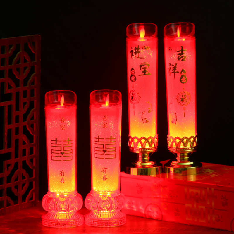 Wedding room decoration romantic LED simulation electronic candle light wedding offering Buddha lamp flame candle manufacturer wholesale