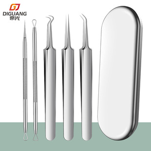 Diguang Manufacturer Supplies Stainless Steel Acne Needle, Acne Needle, Acne Clip, 5-Piece Set, Blackhead Removal Tool, Wholesale Needle Tool