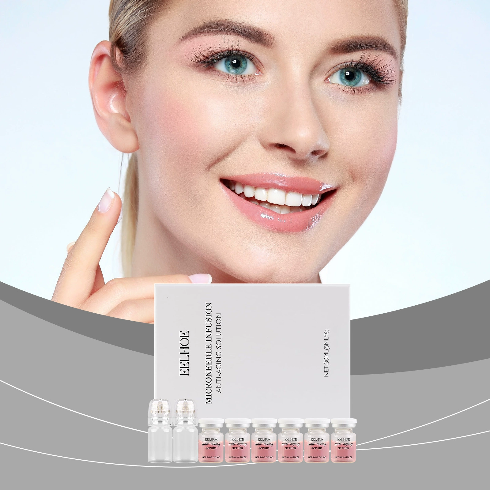 EELHOE Увлажняющий роликовый набор для ухода за кожей Нежный увлажняющий увлажняющий увлажняющий эссенция для ежедневного ухода за кожей