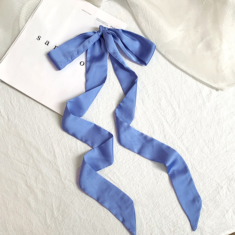 Pañuelo de seda de tira larga, sentido avanzado, nuevo color caramelo, color sólido, bufanda estrecha y versátil, cinta decorativa para el cabello, cinta para atar, cinta