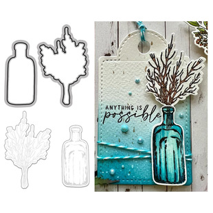 Handbook Decoration Silicone Seal Handmade Paper Art Creative Embossing Knife Mold Flower Arrangement Bottle Transparent Seal Cross-Border Delivery