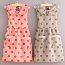 韩版可爱波点娃娃领坎肩围裙女式厨房清洁围腰大人工作服可代发