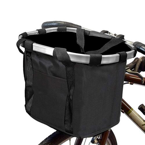 Bike basket, folding bike basket, aluminum alloy front bag, folding bike bag, mountain bike accessories