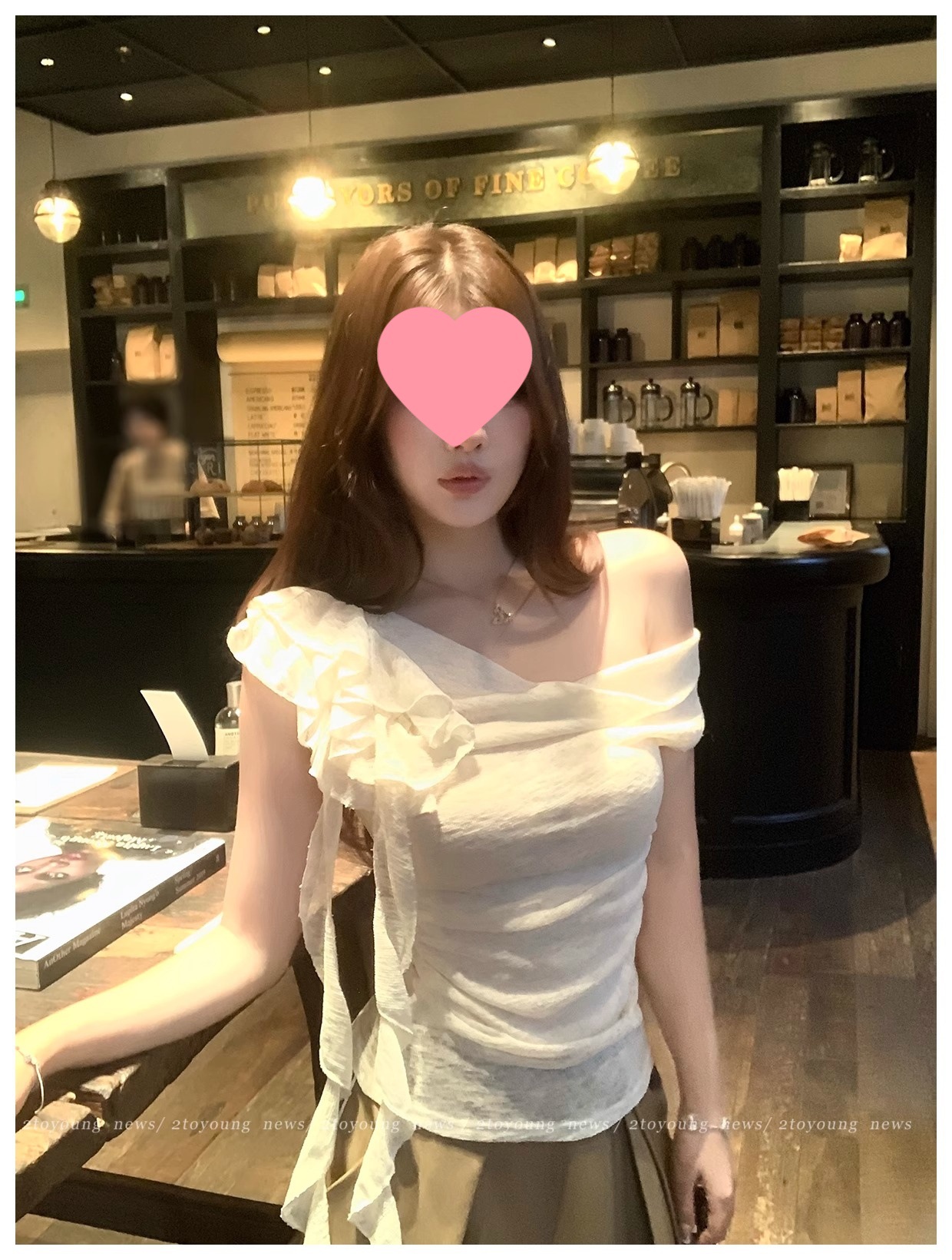 Asymmetric Ruffled Slim Tank Top