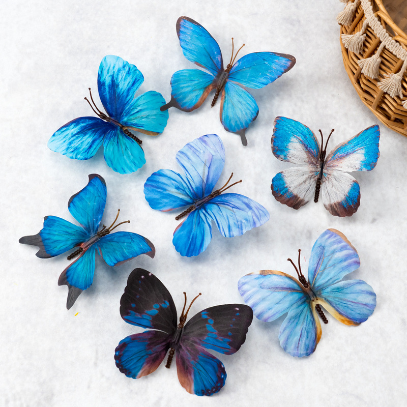 Artificial butterfly accessories for home decoration, outdoor landscaping props, gift box decoration, cake ornaments, scene arrangement Artificial butterfly accessories for home decoration, outdoor landscaping props, gift box decoration, cake ornaments, scene arrangement