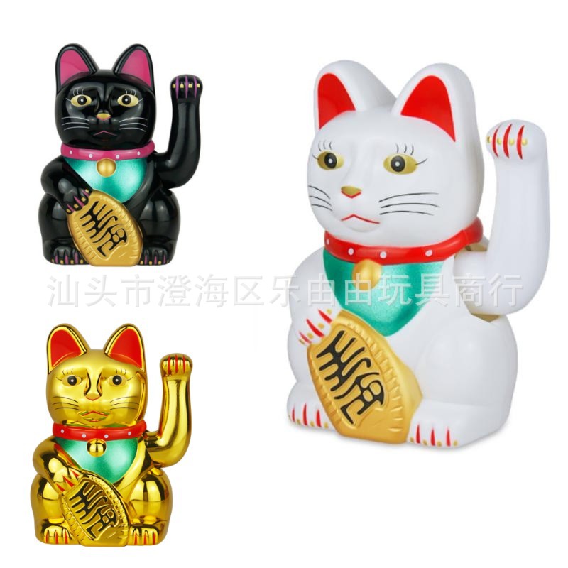 Gato afortunado del oscilación automático solar transfronterizo de 4 pulgadas