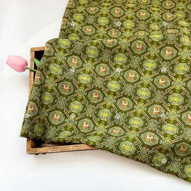 碧络骥菱 数码印花布料锦棉面料旗袍连衣裙上衣汉服手工diy面料