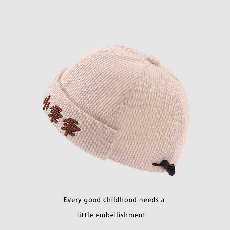 Sombreros de niños otoño y invierno 2024 nueva moda personalidad universal de terciopelo para bebés masculinos sin sombrero