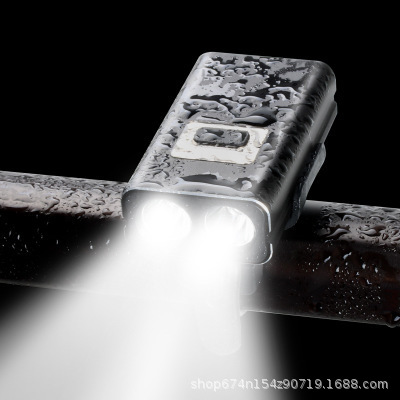 Bicicleta USB recargable faro luz trasera bicicleta luz nocturna de aleación de aluminio faro luz de advertencia equipo de equitación