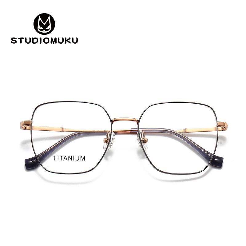STUDIOMUKU mu fresco gafas Sven marco roto textura gafas marco titanio puro diseño clásico gafas marco image 5