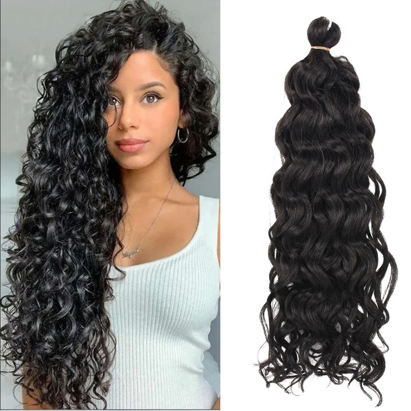 Large Quantity Discount Synthetic Fiber Wig Hawaiicurly Curly Hawaiian Curl Crochet Hair European and American Latin American Curly Wig
