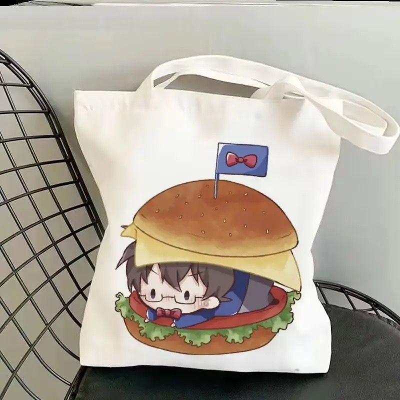 Conan alrededor de los estudiantes bolsas de lona animación de dos dimensiones de gran capacidad de alto valor para salir al trabajo bolsas de hombro bolsas de estudio