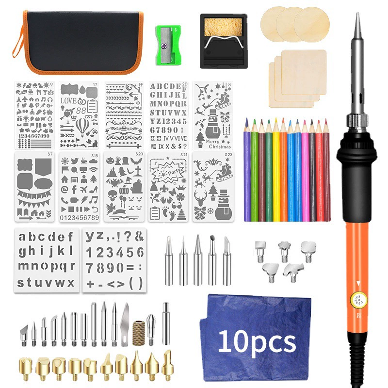 Остров Чэньчжоу 60 Вт Внутренняя Регулировка нагрева Костюм паяльника из 73 предметов Бытовая электрическая сварочная щетка Электрический паяльник высокой мощности