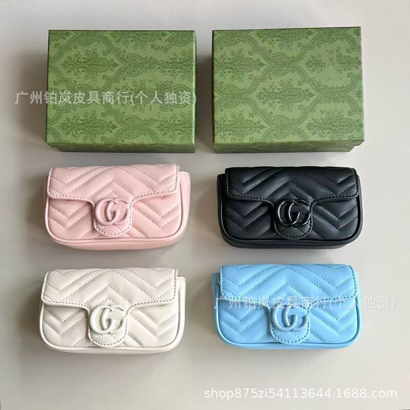2026G Marmont macaron color mini shoulder crossbody chain bag 2026G Marmont macaron color mini shoulder crossbody chain bag