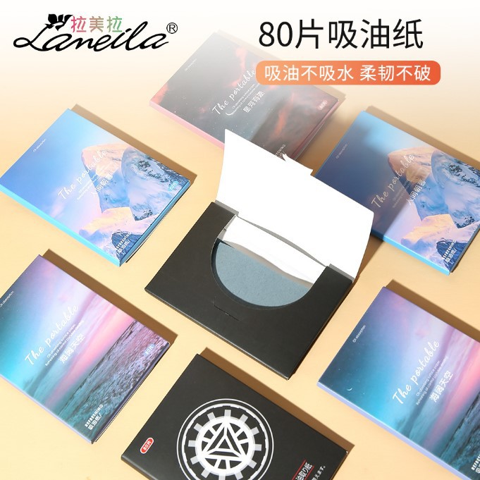 Ramila 80 piezas de papel facial absorbente de aceite para hombres y mujeres que absorben aceite facial papel absorbente de aceite facial portátil al por mayor