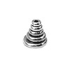 Wheel stainless steel, abacus, beads, accessory, 18 carat white gold, handmade