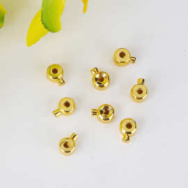 14k包金高压锅夹扣钢丝线定位扣diy饰品配件手链项链按扣配饰批发