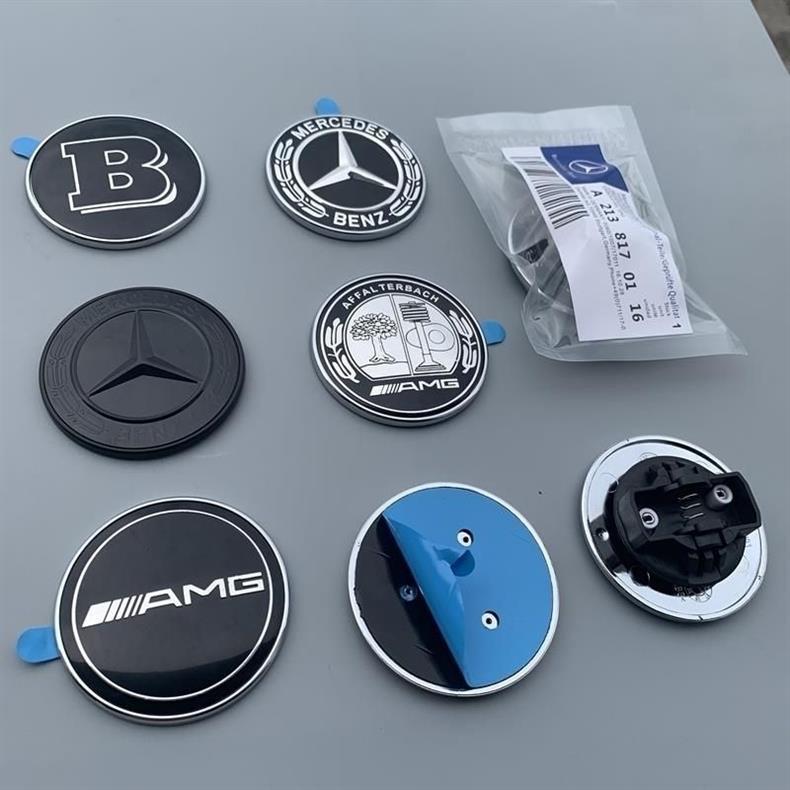 Mercedes-Benz Car Logo, Hood Emblem, A/B Class, Cla Class, Gle Class, S Class, C Class, Vito V260 Modified Black Front Flat Emblem