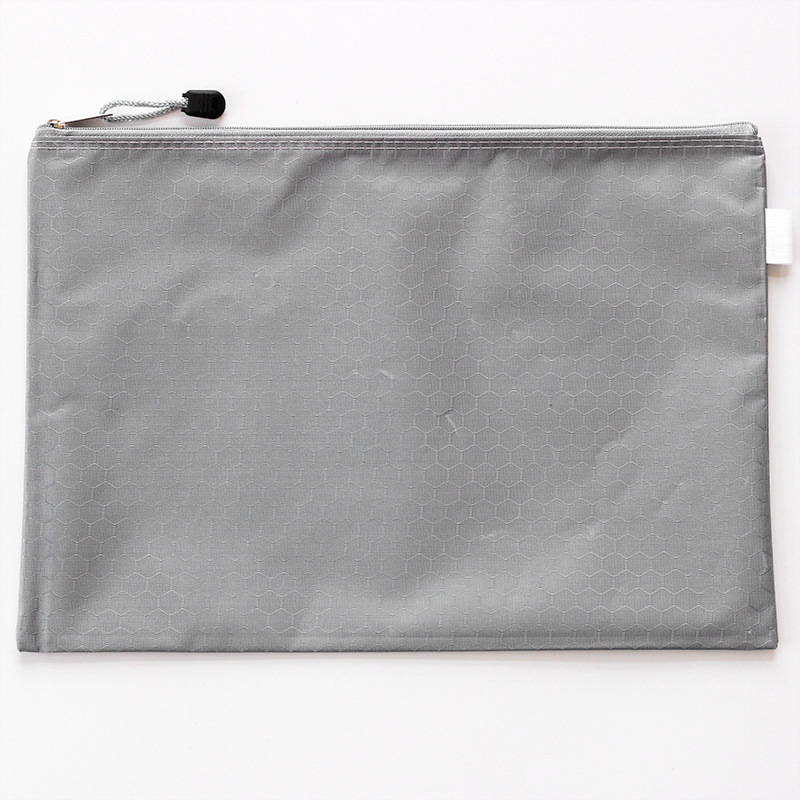 Bolsa de archivo de lona de color A4 cremallera Examen de estudiante bolsa de información de plástico bolsa de almacenamiento pequeña factura seguro