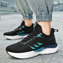 男鞋纱架透气网布女鞋轻便潮流夜光跑步鞋四季款运动风厚底情侣鞋