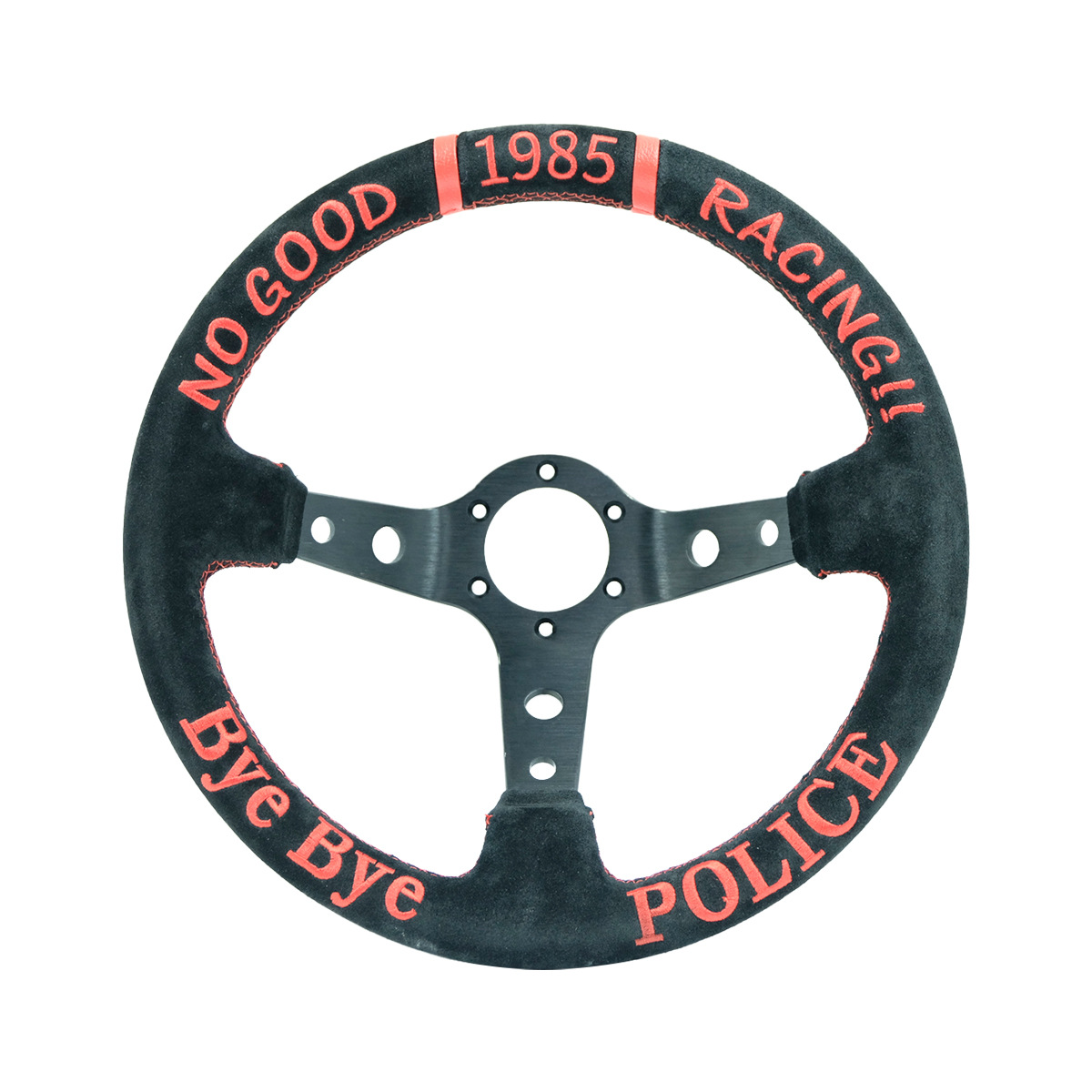 Qìchē NO GOOD RACING 1985 Car Modified Quick Release Steering Wheel (Steering wheel) - black-frame-340mm