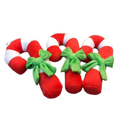Pet dog vocal toy Christmas candy cane Teddy Pomeranian puppy teething resistant dog toy pet toy