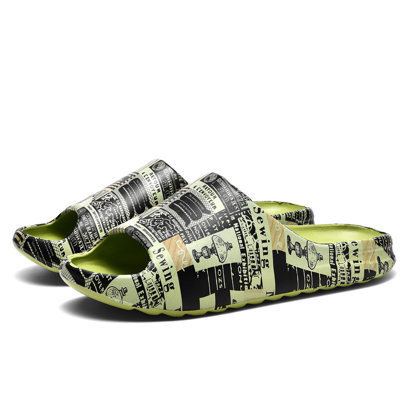 Zapatillas de hombre 2024 ultra suave interior de verano de moda casual de moda de fondo grueso zapatillas de baño caseras