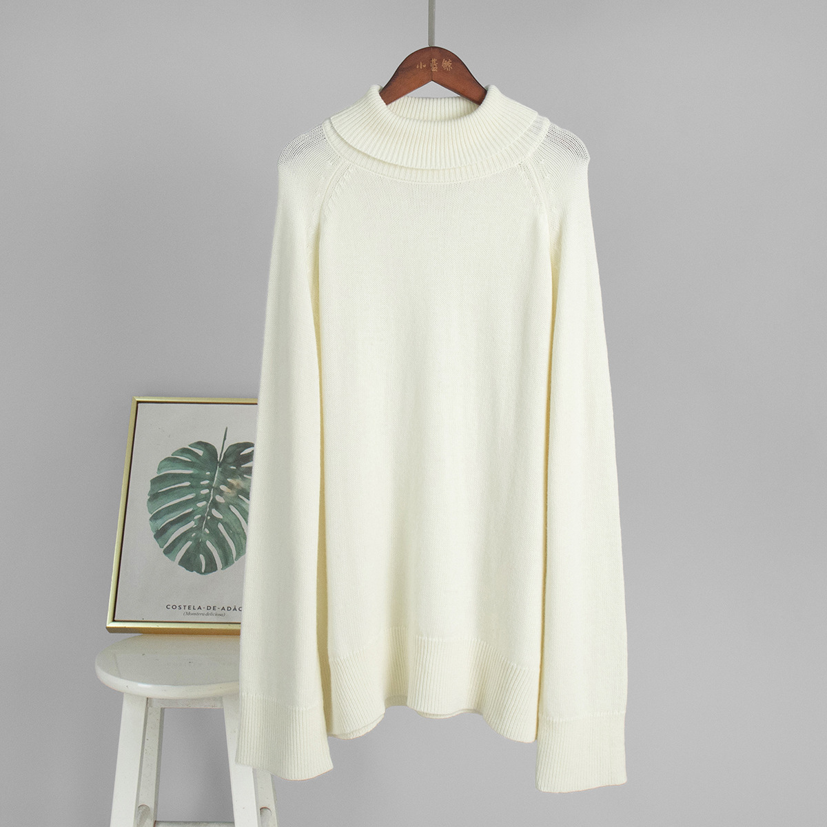 Suéter de Cuello Alto de Lana, Estilo Europeo y Americano, Otoño-Invierno 2025, Nuevo Suéter Holgado de Punto, Cálido para Mujer image 7