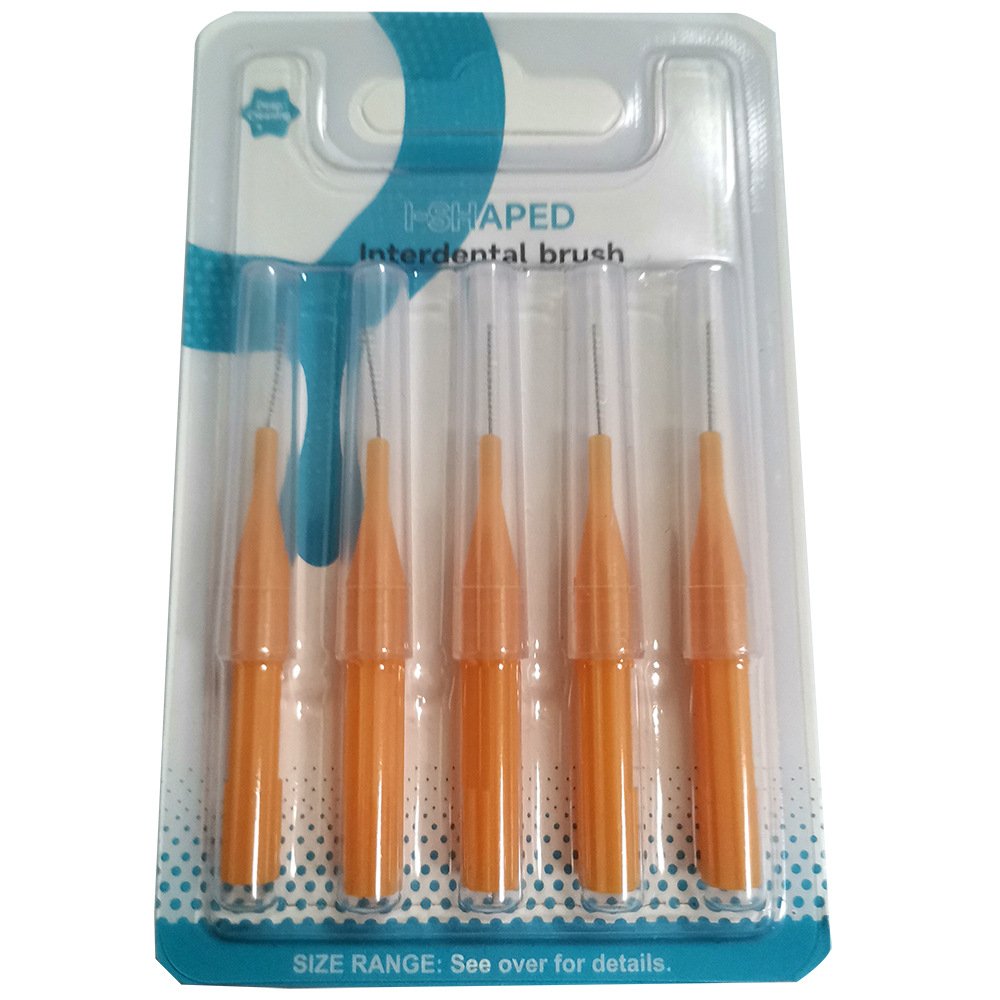 Cepillo interdental en forma de L cepillo interdental cuidado de ortodoncia cerdas suaves limpieza desechable espacio de la ranura cepillo interdental en forma de 7