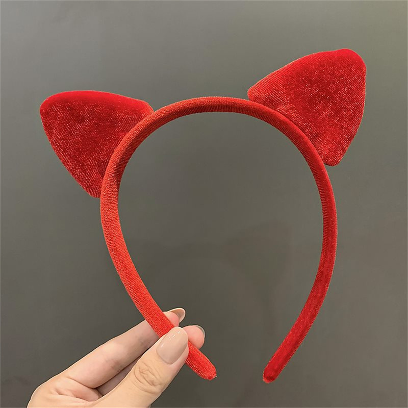 欧米のヒョウ柄の猫の耳のカチューシャ|undefined