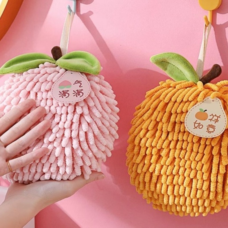 超吸水性シェニール織ハンドタオル かわいい形でキッチン用雑巾に便利 H|undefined