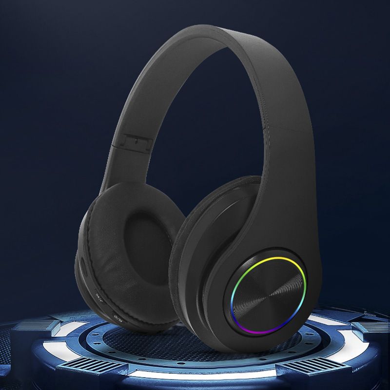 B39 auricular Bluetooth inalámbrico luminoso colorido respiración luz Tarjeta de inserción plegable subwoofer teléfono móvil Universal