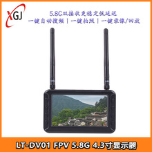 LT-DV01�@ʾ�� 5.8G 40CH ��Խ�C FPV�o�˙C DVR 4.3Ӣ�� �p�쾀
