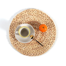 葫芦草编织餐垫手工隔热垫茶垫创意中式防烫餐桌垫子田园桌垫简约