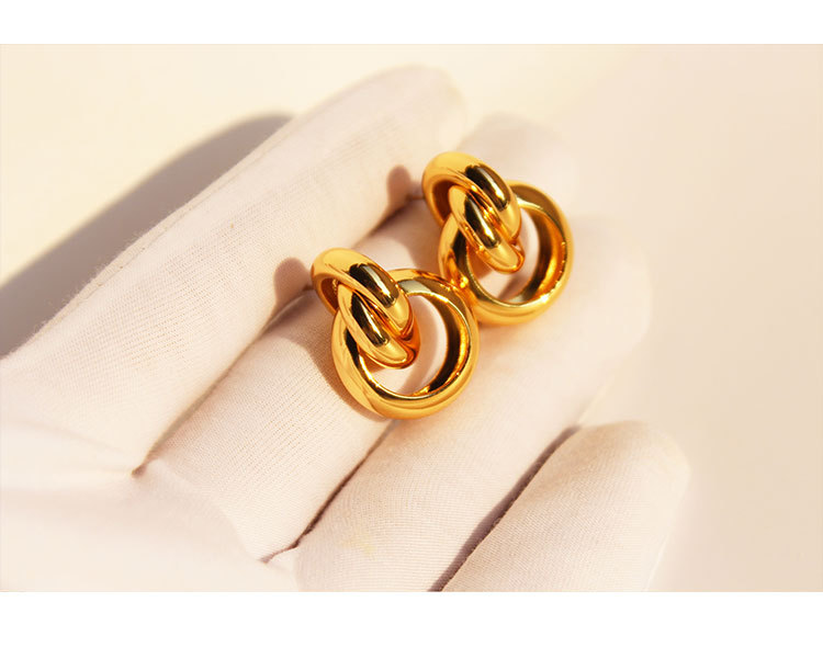 Fashion Geometric Copper Plating Ear Studs 1 Pair