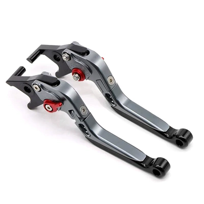 Motorcycle Handle Cover: Modified Cnc Brake Clutch - titanium-titanium-black-red-button-no-logo