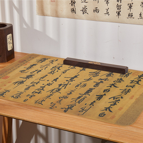 Lantingxu mouse pad desk pad thickened edge keyboard pad calligraphy writing pad Chinese style poetry and painting felt pad