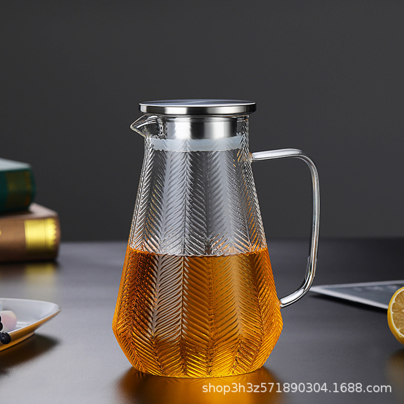 麥穗涼水壺冷水壺泡茶壺涼白開紮壺家用夏季耐熱水瓶大容量冰水杯