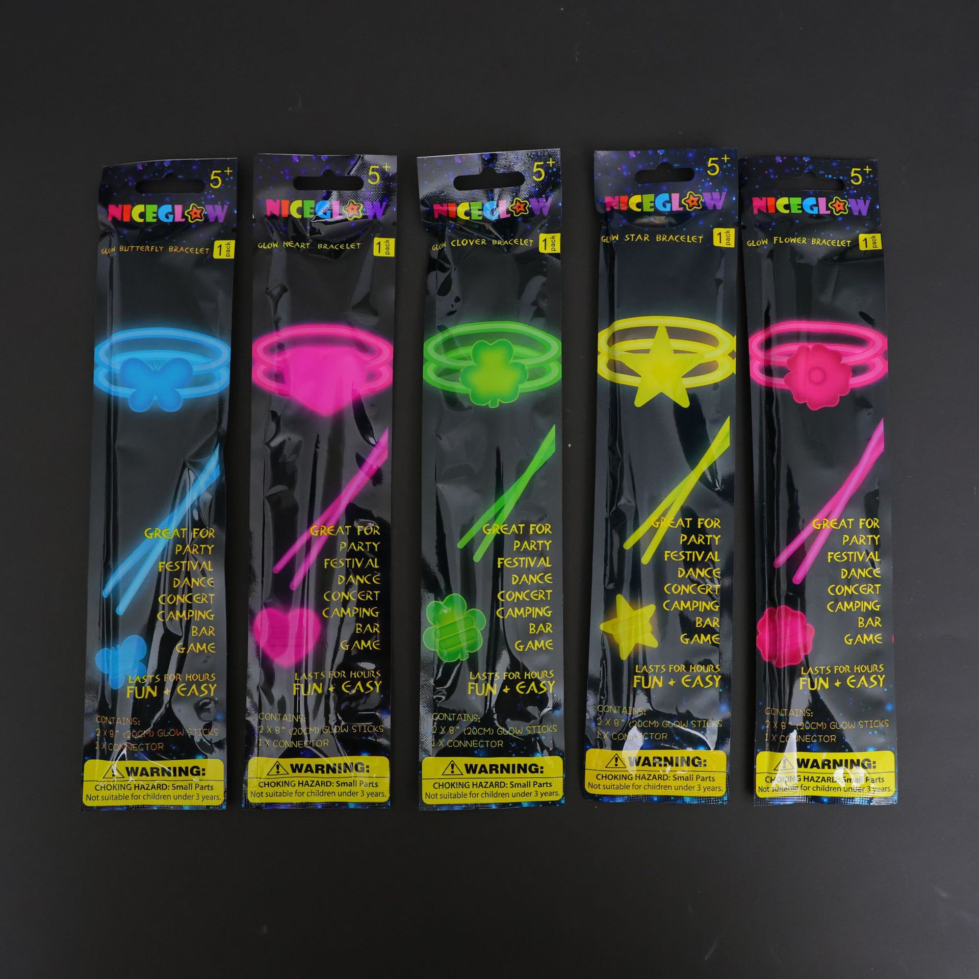 Fábrica directa al por mayor mariposa fluorescente petal de amor brazalete de cubierta dura varilla fluorescente fiesta de juguetes luminosos image 7